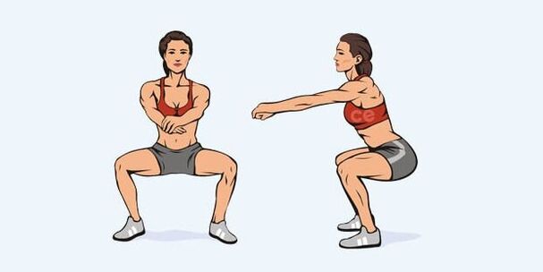 squats για απώλεια βάρους στα πόδια